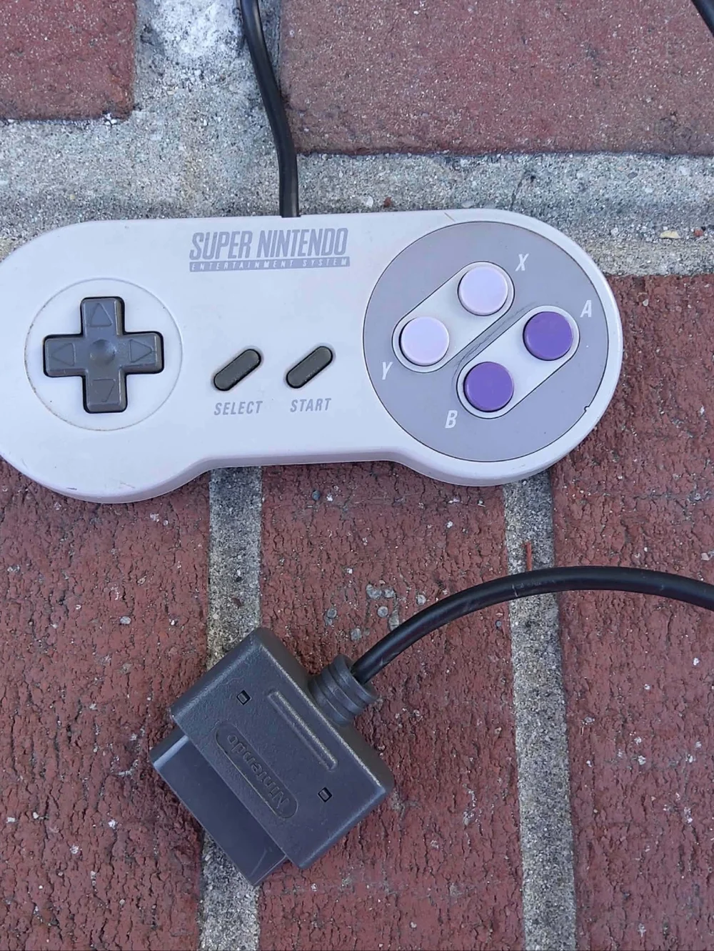 Super Nintendo Snes Console & Donkey Kong Country w/ RC AV Cord TESTED & WORKS